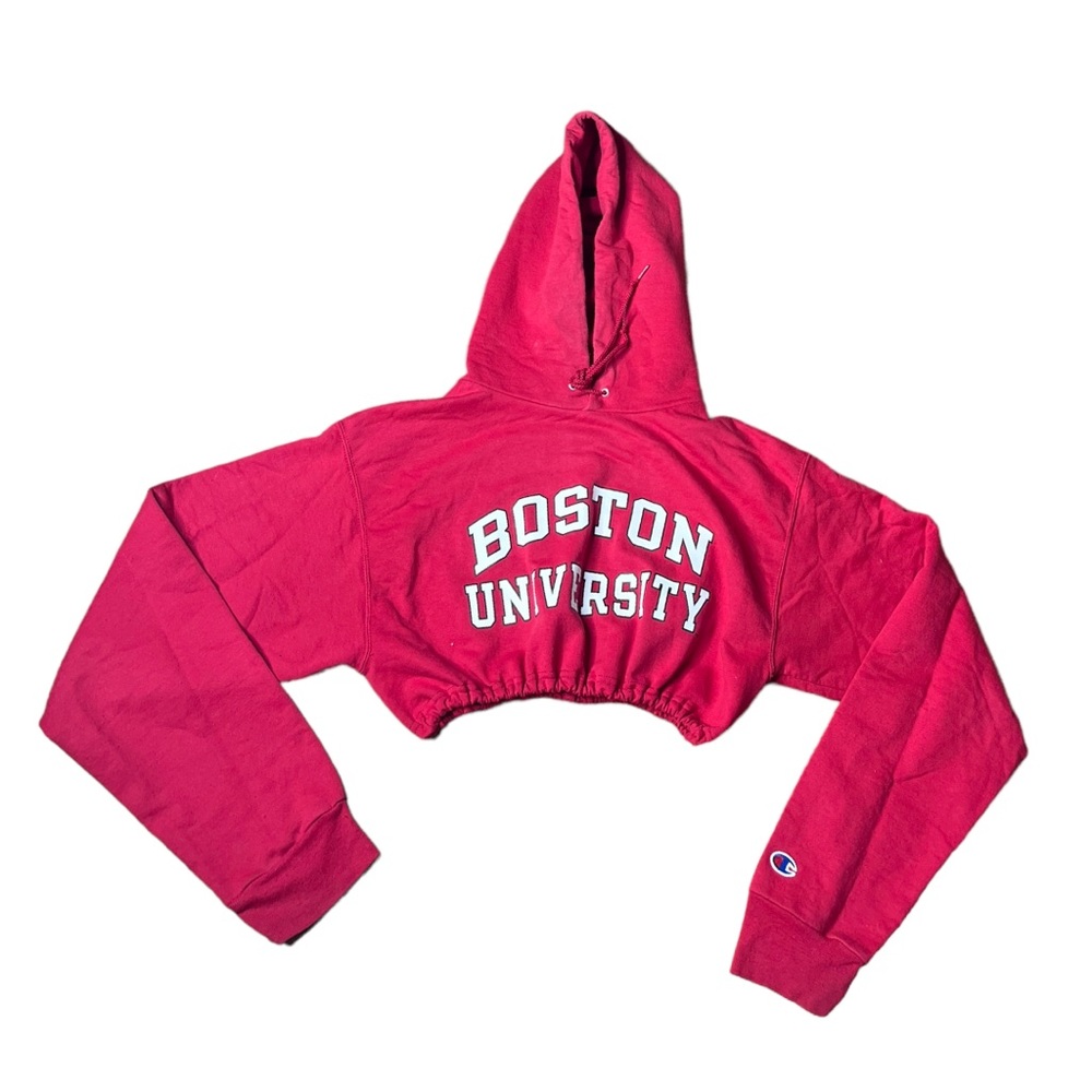 Boston University Reworked Crop Hoodie - Picture 2 of 4